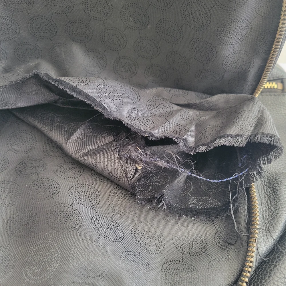 Michael Kors Black Leather Backpack